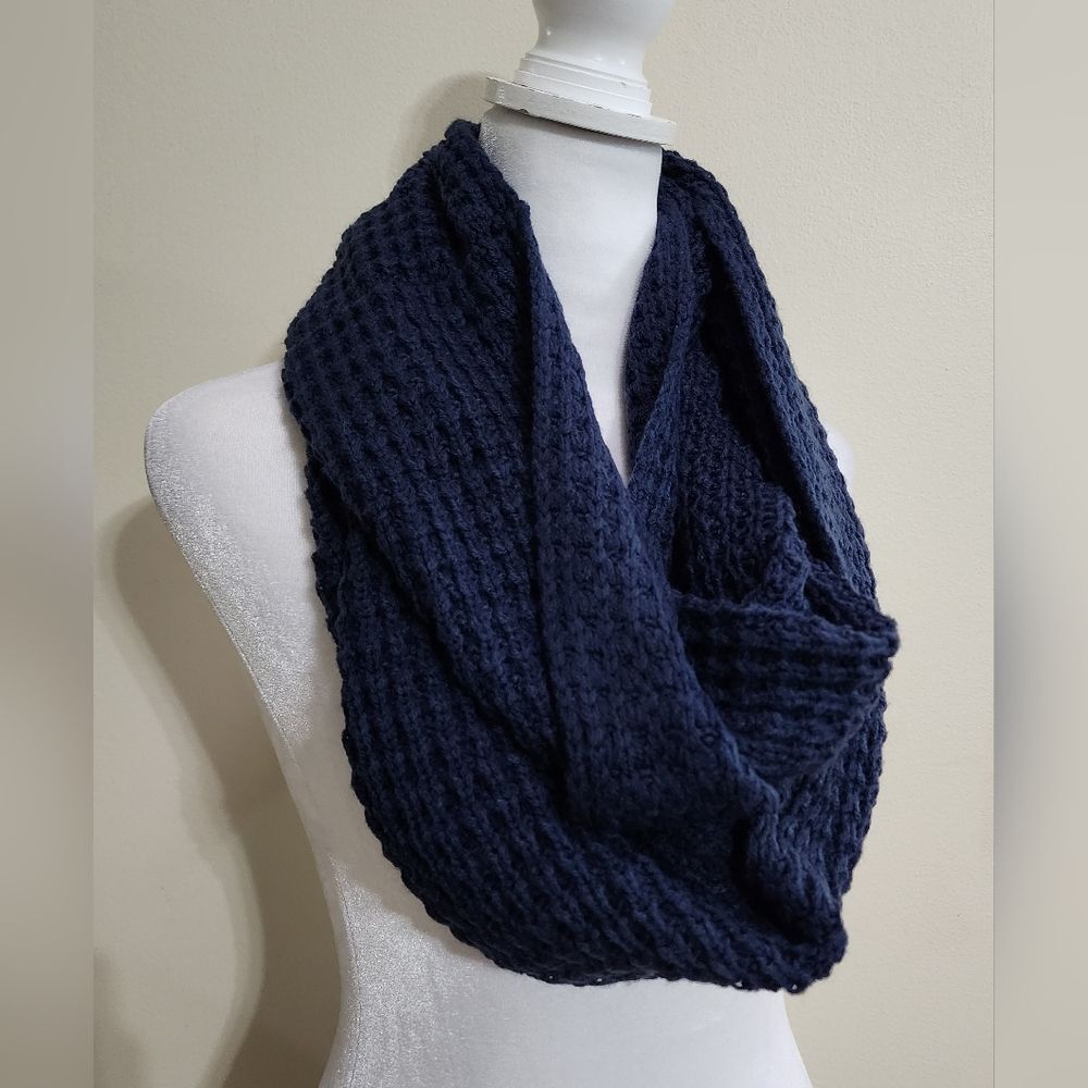 Super Soft Navy Blue Infinity Scarf